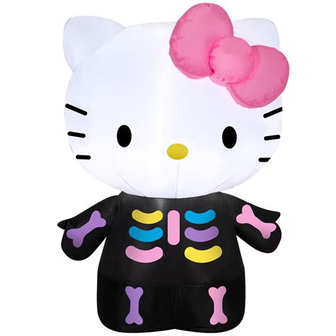 halloween inflatable hello kitty|hello kitty skeleton.